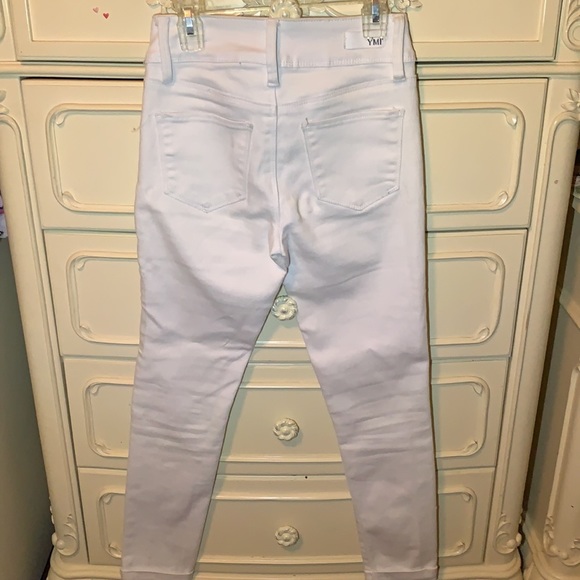YMI White Jeggings Mid Rise Ankle Sz 1 - Picture 2 of 5